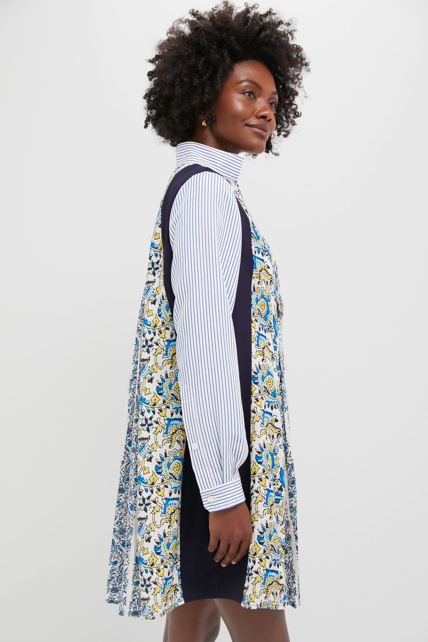 Tuckernuck Goldenrod Chintz Stripe Benji Dress Goldenrod Chintz / M Tuckernuck Goldenrod Chintz Stripe Benji Dress Goldenrod Chintz / M