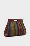 Jungle Stripe Raffia Rue Tote Bag