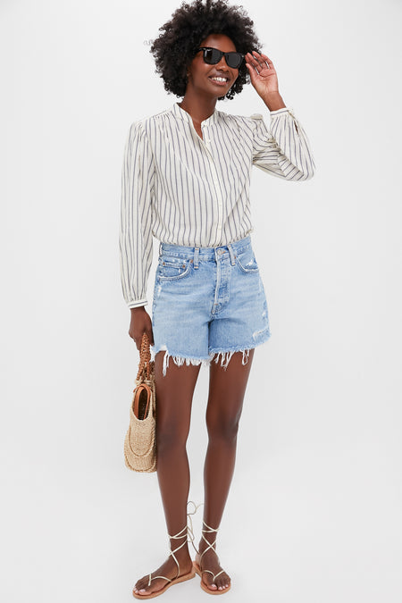 Natural and Blue Ali Top