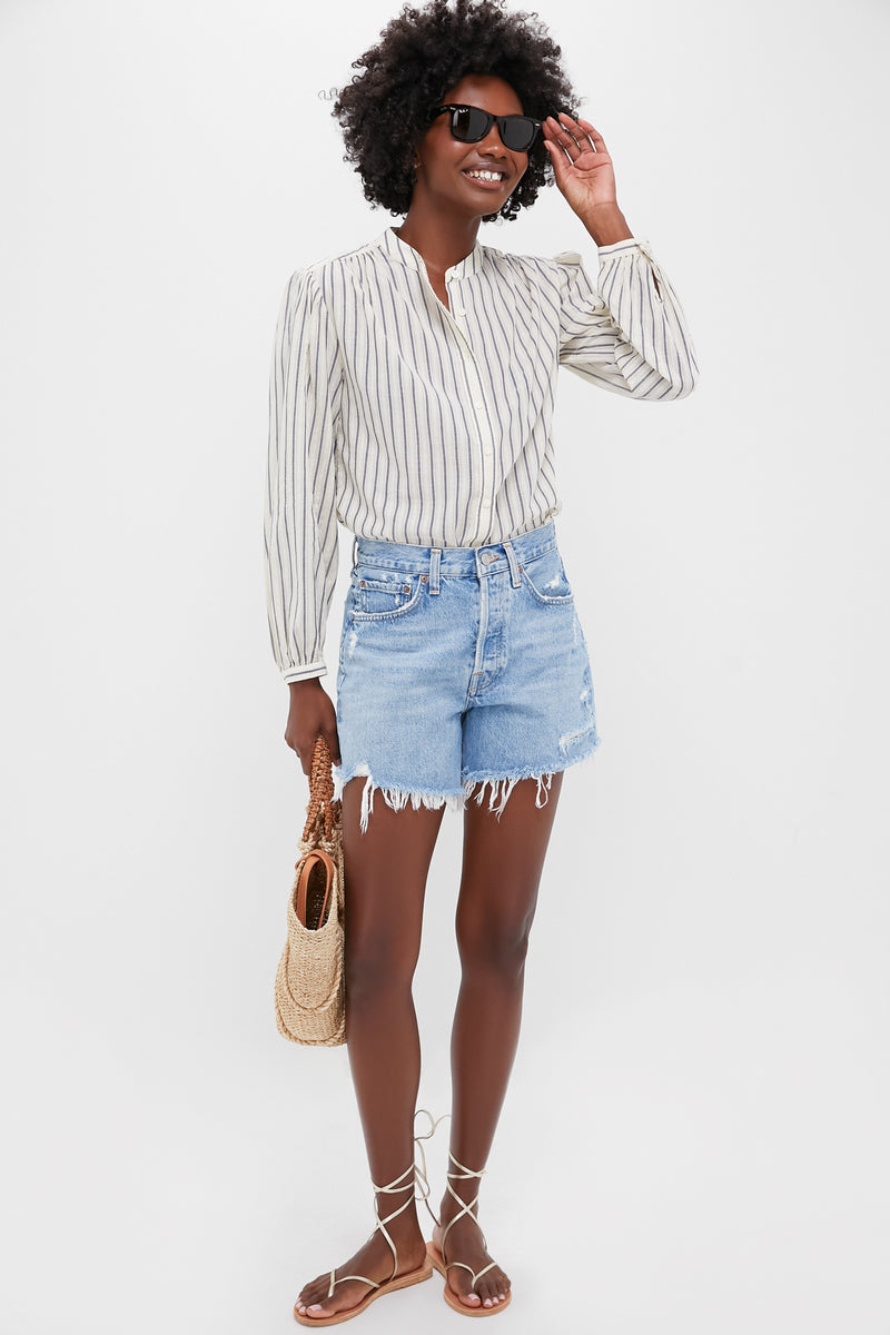 Natural and Blue Ali Top