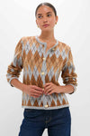 Brown & Grey Argyle Caspian Cardigan