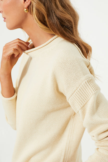 Pale Oak Mariner Roll Neck