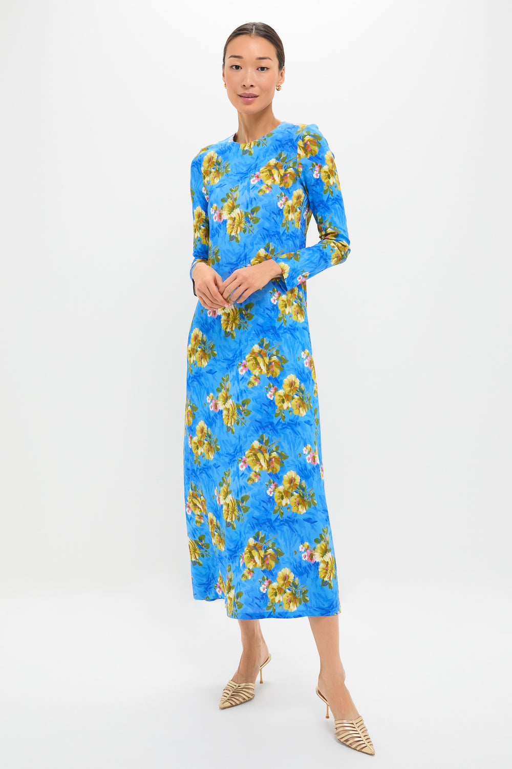 swing dress with pockets and long sleeves Willow Merino Wool Swing Dress