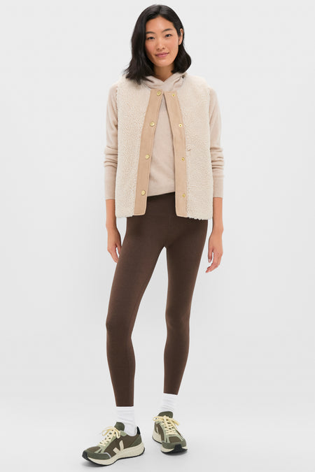 Deep Chocolate Marl Always Warm Stirrup Legging