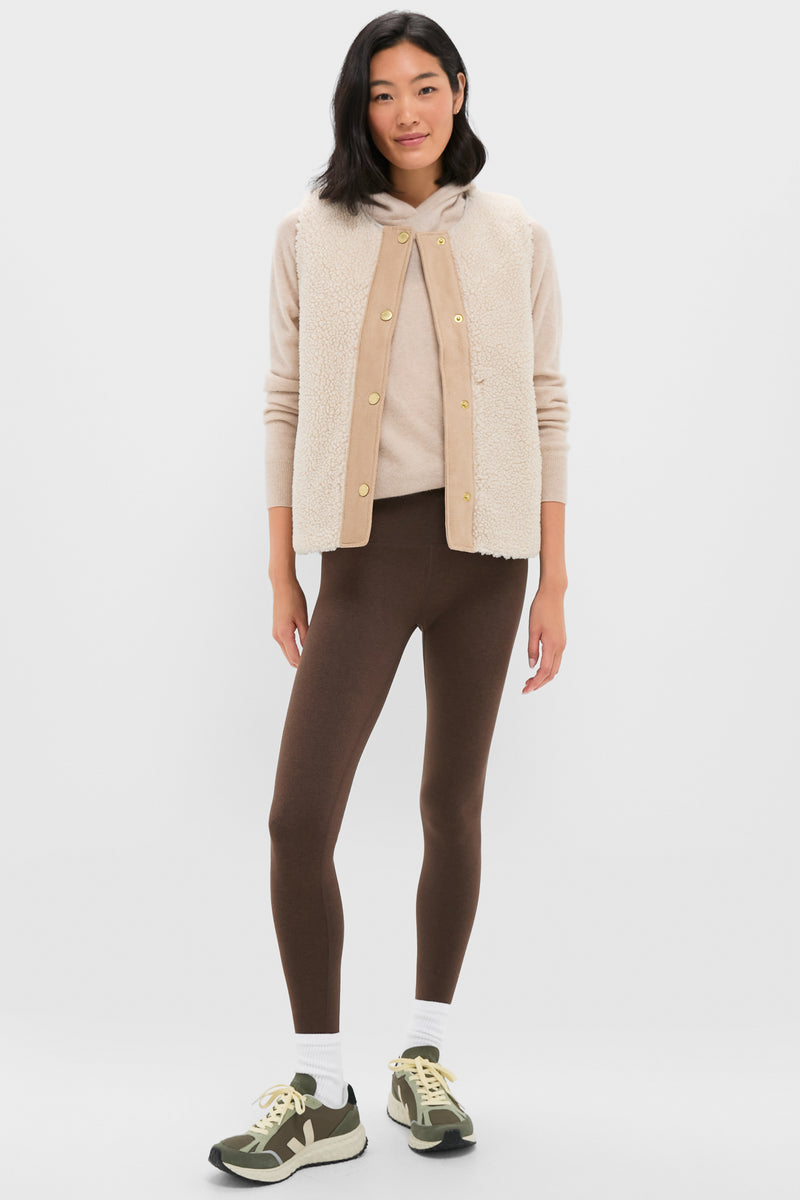 Deep Chocolate Marl Always Warm Stirrup Legging