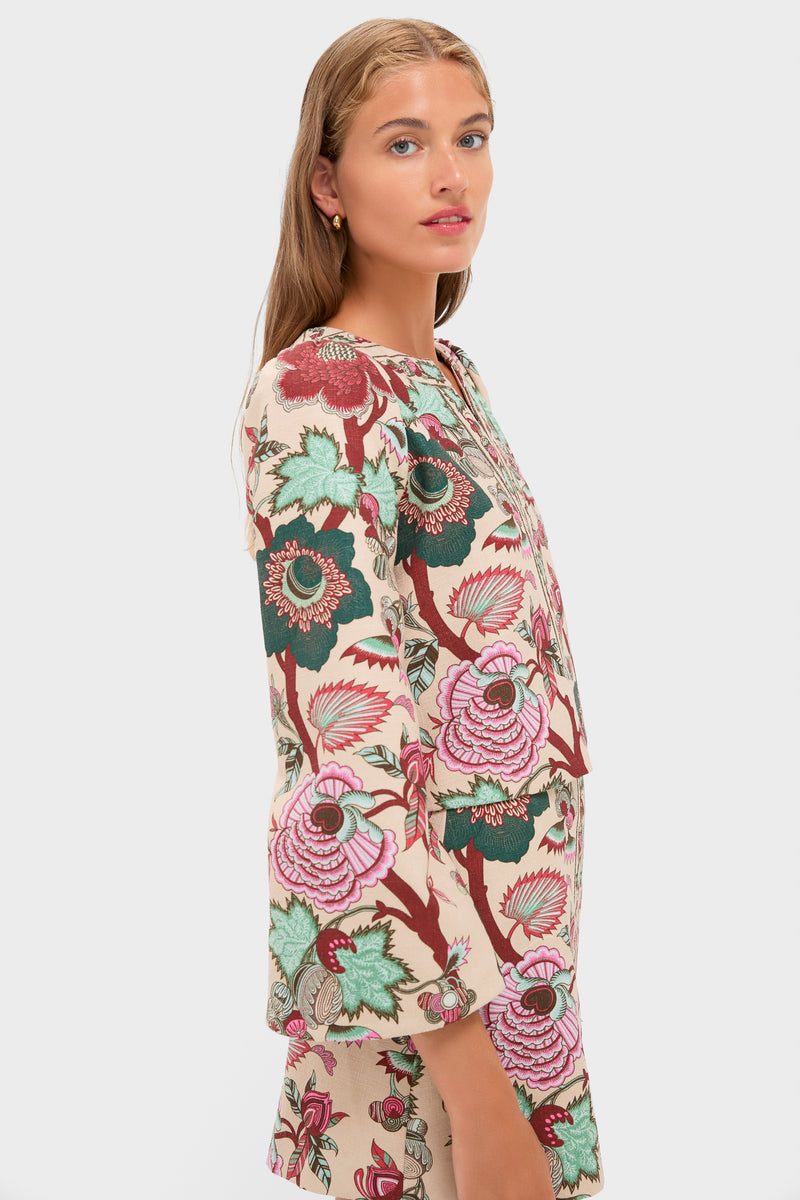 Garden Scrollwork V-Neck Maxine Top