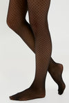 Black Control Dots Tights