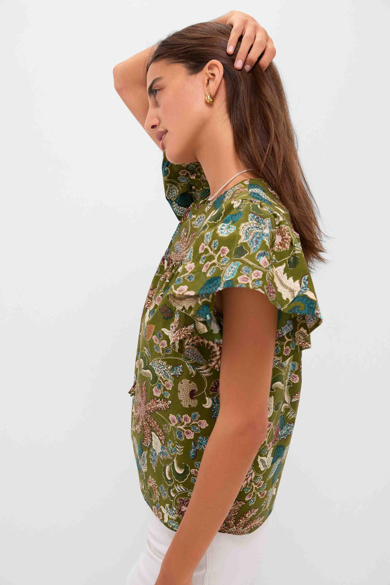 Lichen Perline Flutter Sleeve Blouse