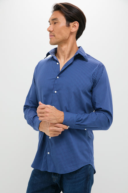 Blue Haze Conway Crown Lite Cotton-Stretch Sport Shirt