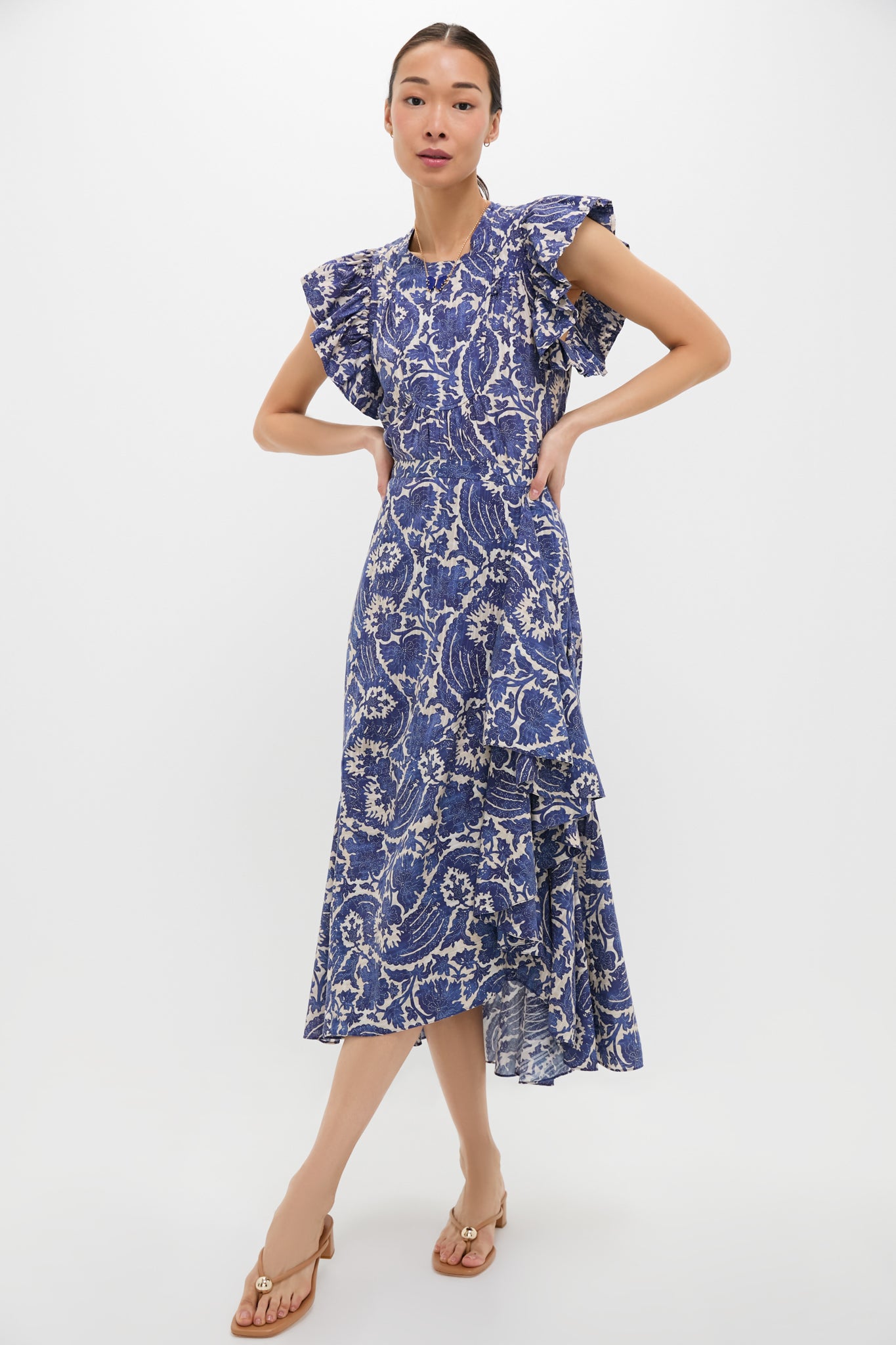 Ocean Sienna Flutter Sleeve Top