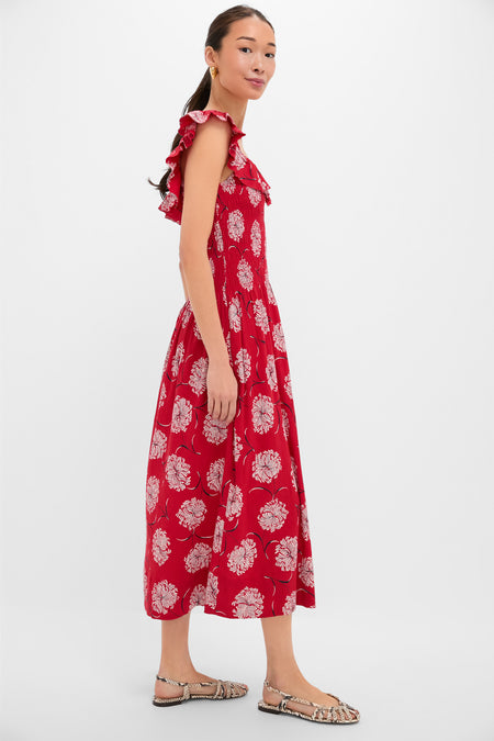 True Red Dancing Floral The Havana Dress