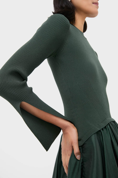 Cypress Kenlie Long Sleeve Mock Neck Midi Dress