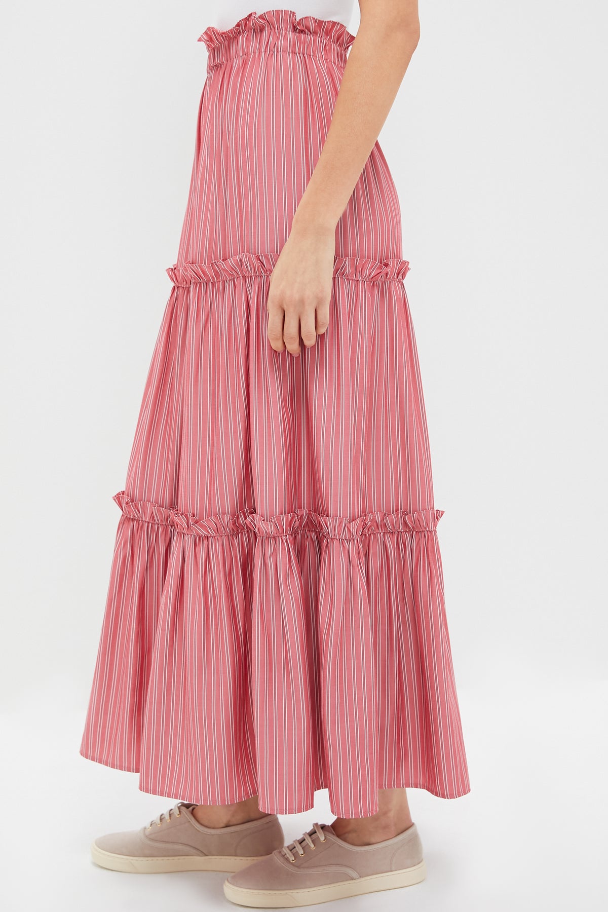 Ruby Red Stripe Prado Skirt