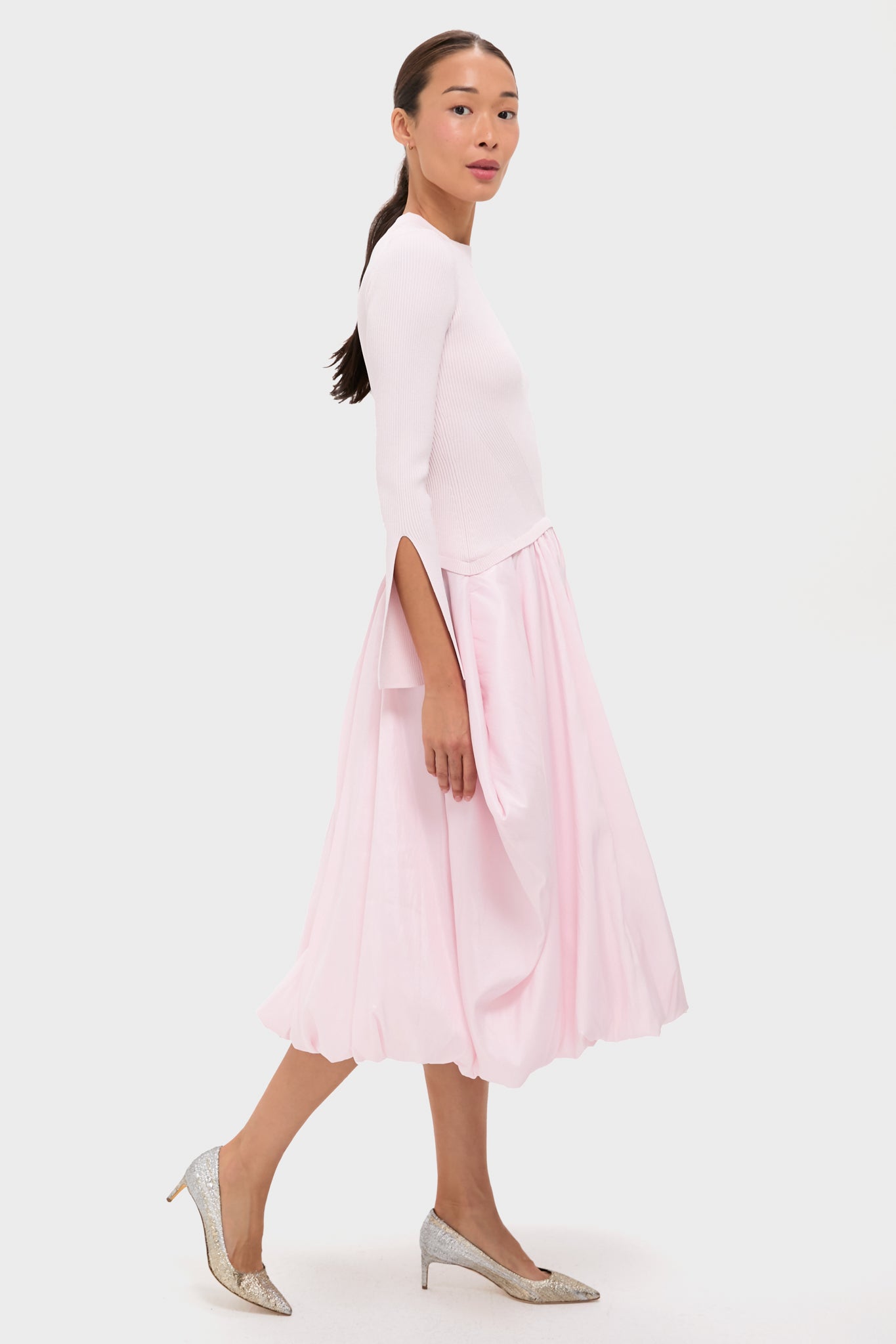 kenlie midi dress SIMKHAI Women's Kenlie Bubble Midi-Dress - Midnight