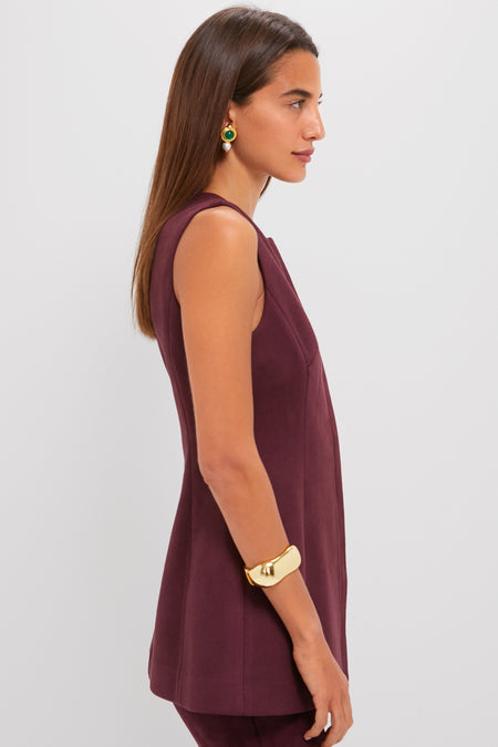 Winetasting Vegan Suede Rhoda Tunic Top