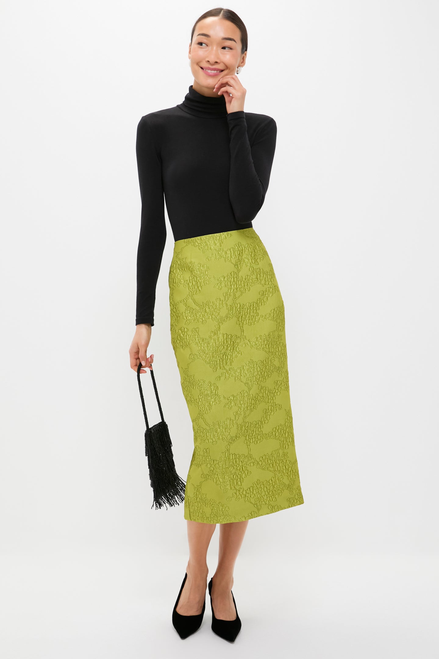 Brocade Metallic Ellington Skirt