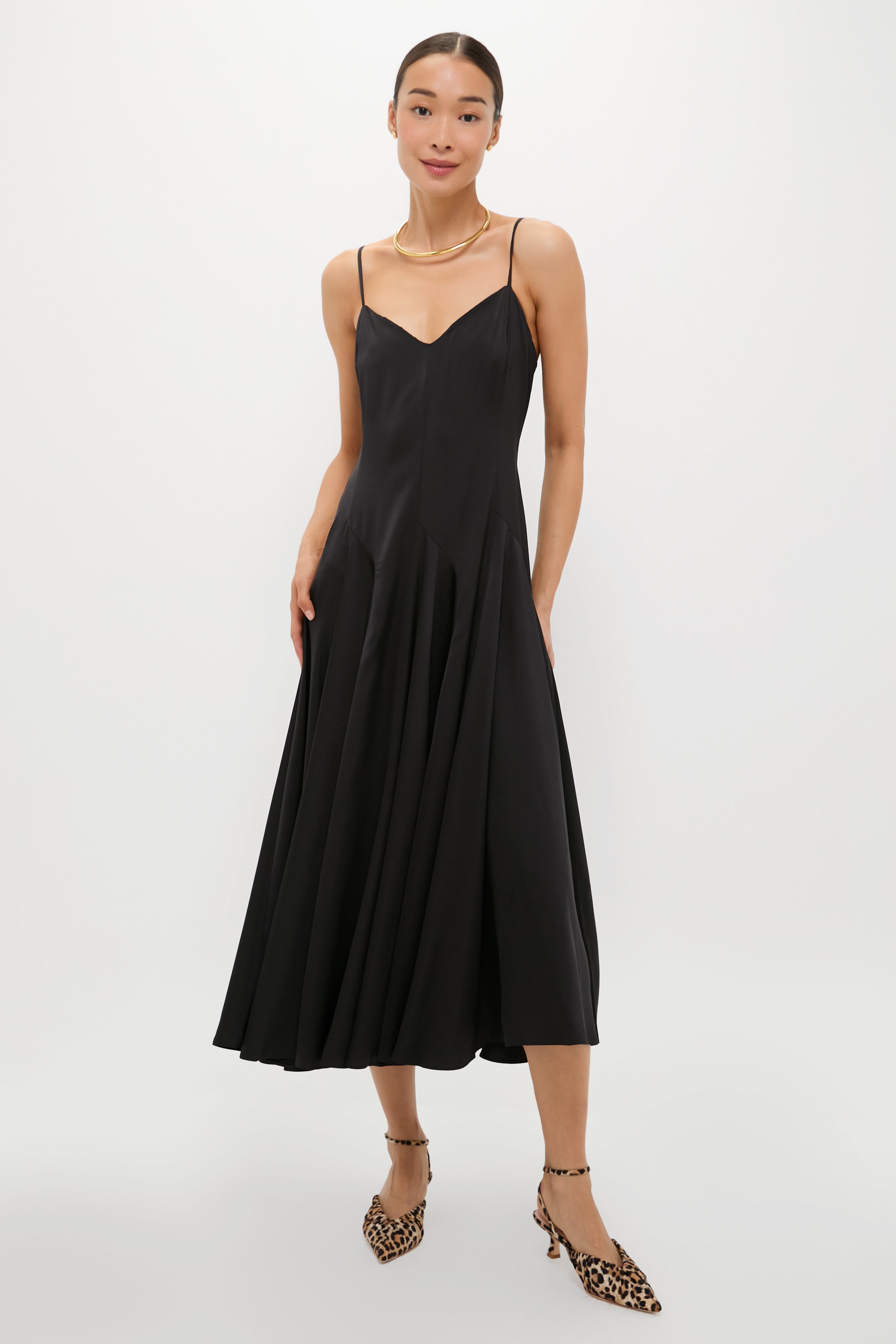Polo Black Paneled Satin Dress | Polo Ralph Lauren