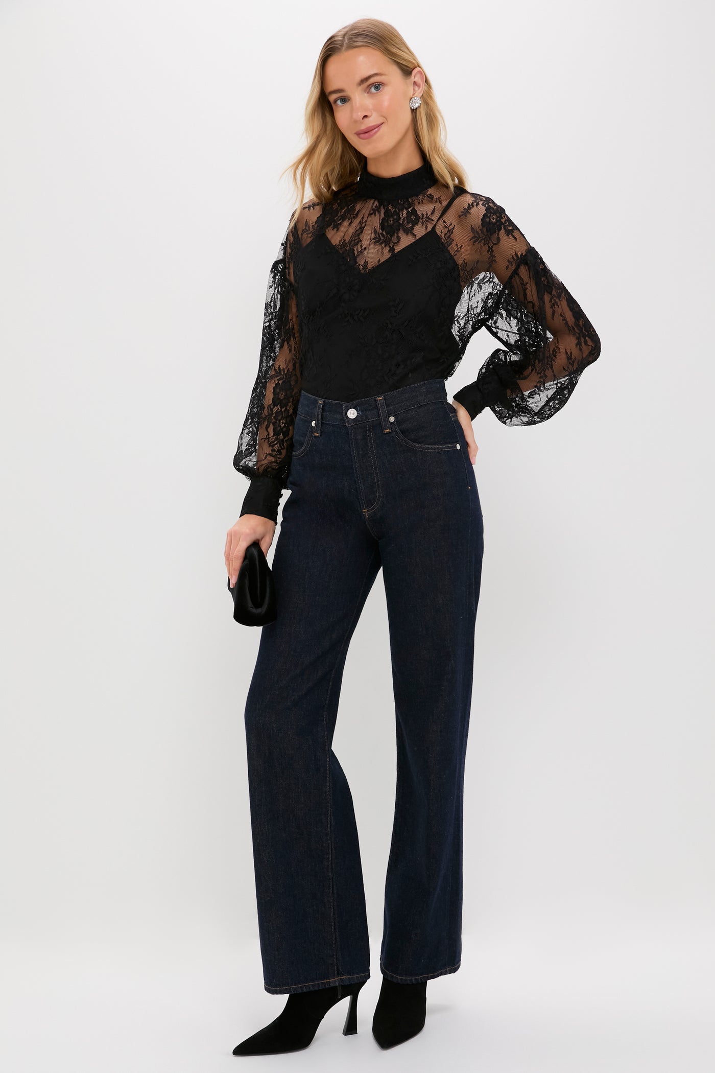 Black Lace Adele Blouse