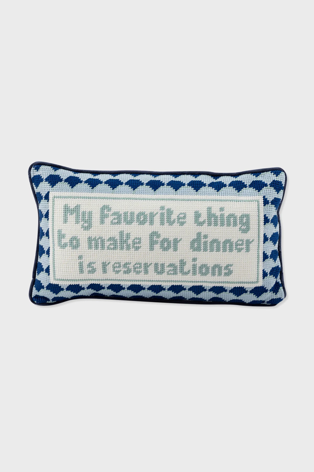 Reservations Needlepoint Pillow