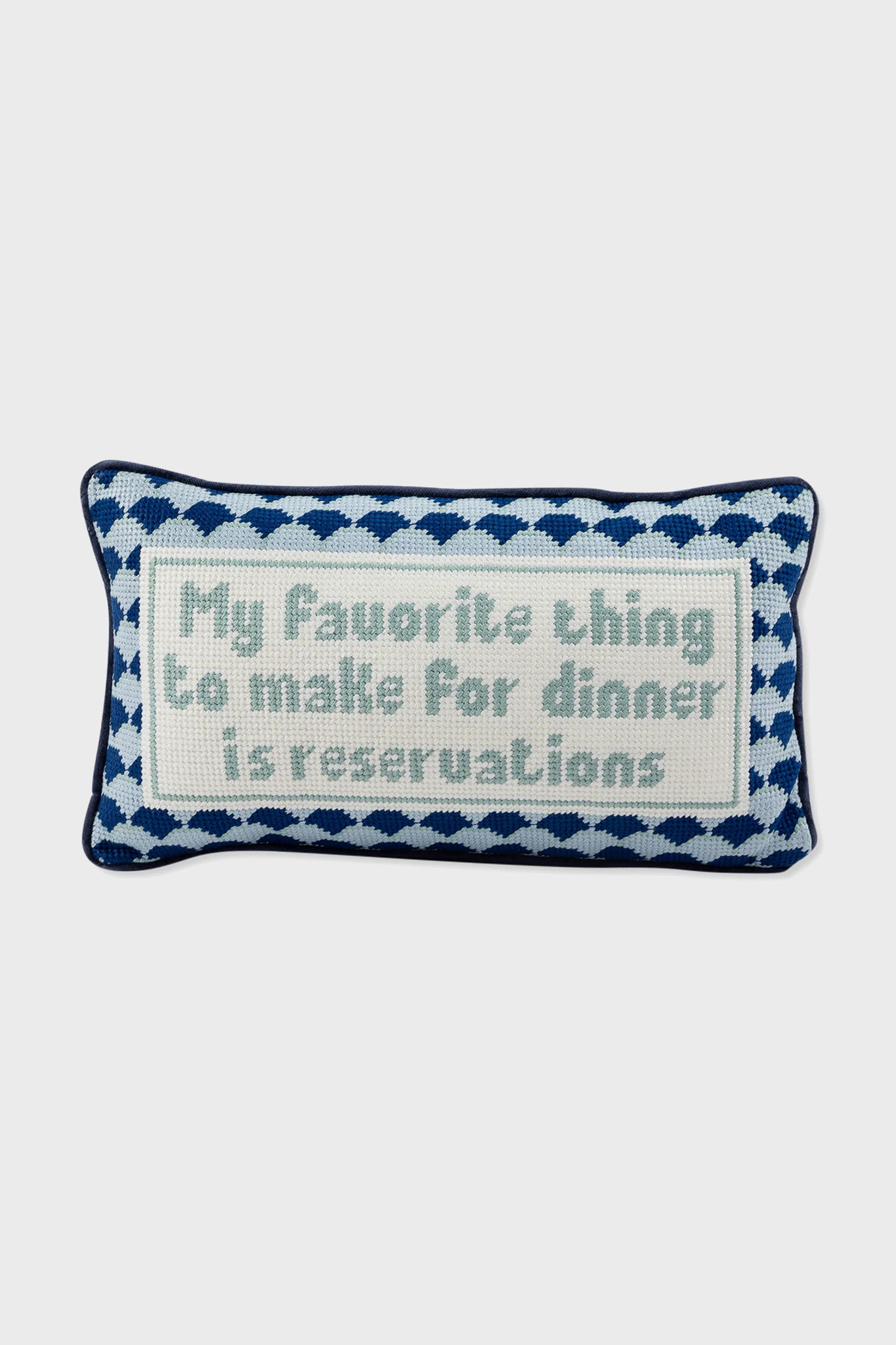 Reservations Needlepoint Pillow