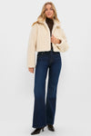 Cream Sherpa Sara Crop Jacket