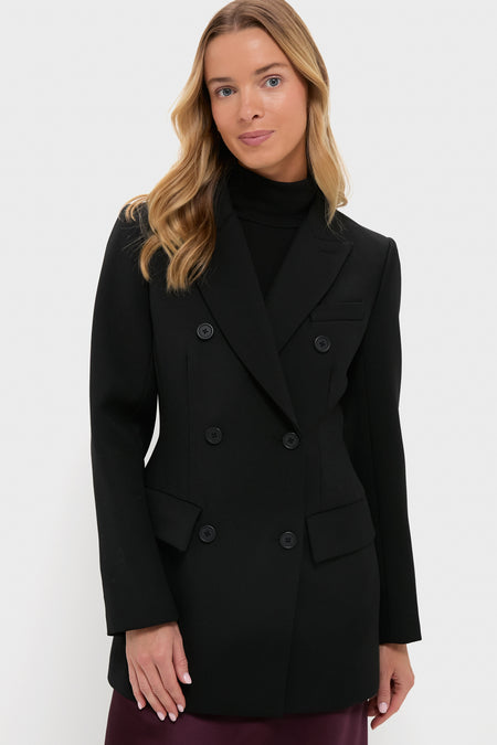 Black Sculpted Olivier Blazer