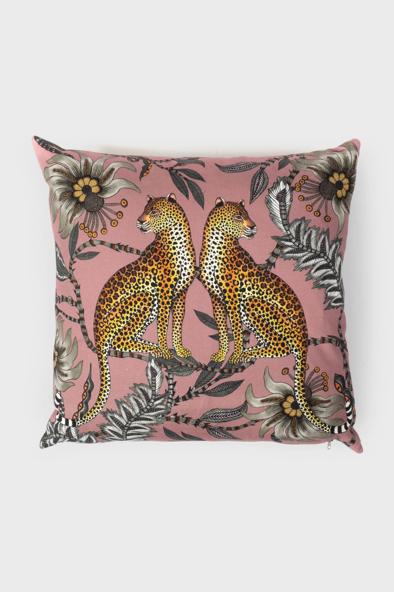 Magnolia Lovebird Leopards Cotton Pillow Cover