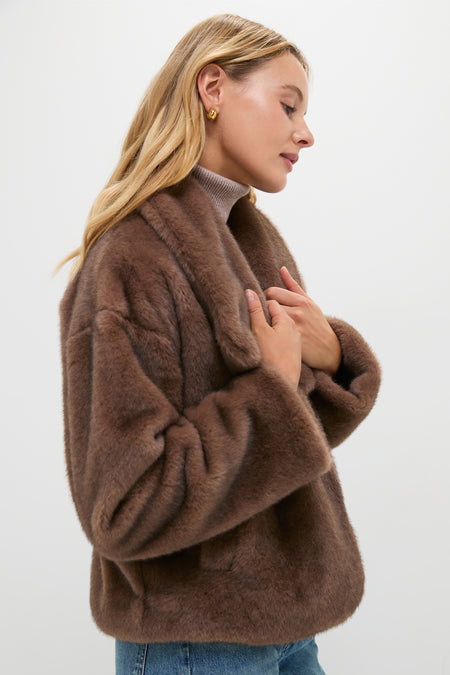 Brown Faux Fur Haddon Jacket