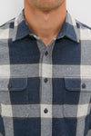 Navy Cloud Plaid Legend Sweater Shirt