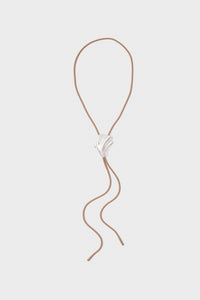 High Polish Silver Lydia Bolo Tie Necklace