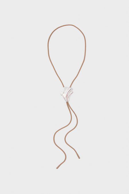 High Polish Silver Lydia Bolo Tie Necklace