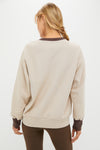 Heather Sandstone and Brown 100% Cotton Kolar Crewneck Sweatshirt