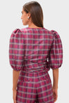 Berry Tartan Scarlett Wrap Top