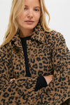 Brushed Wool Leopard Drew Short Trench Coat