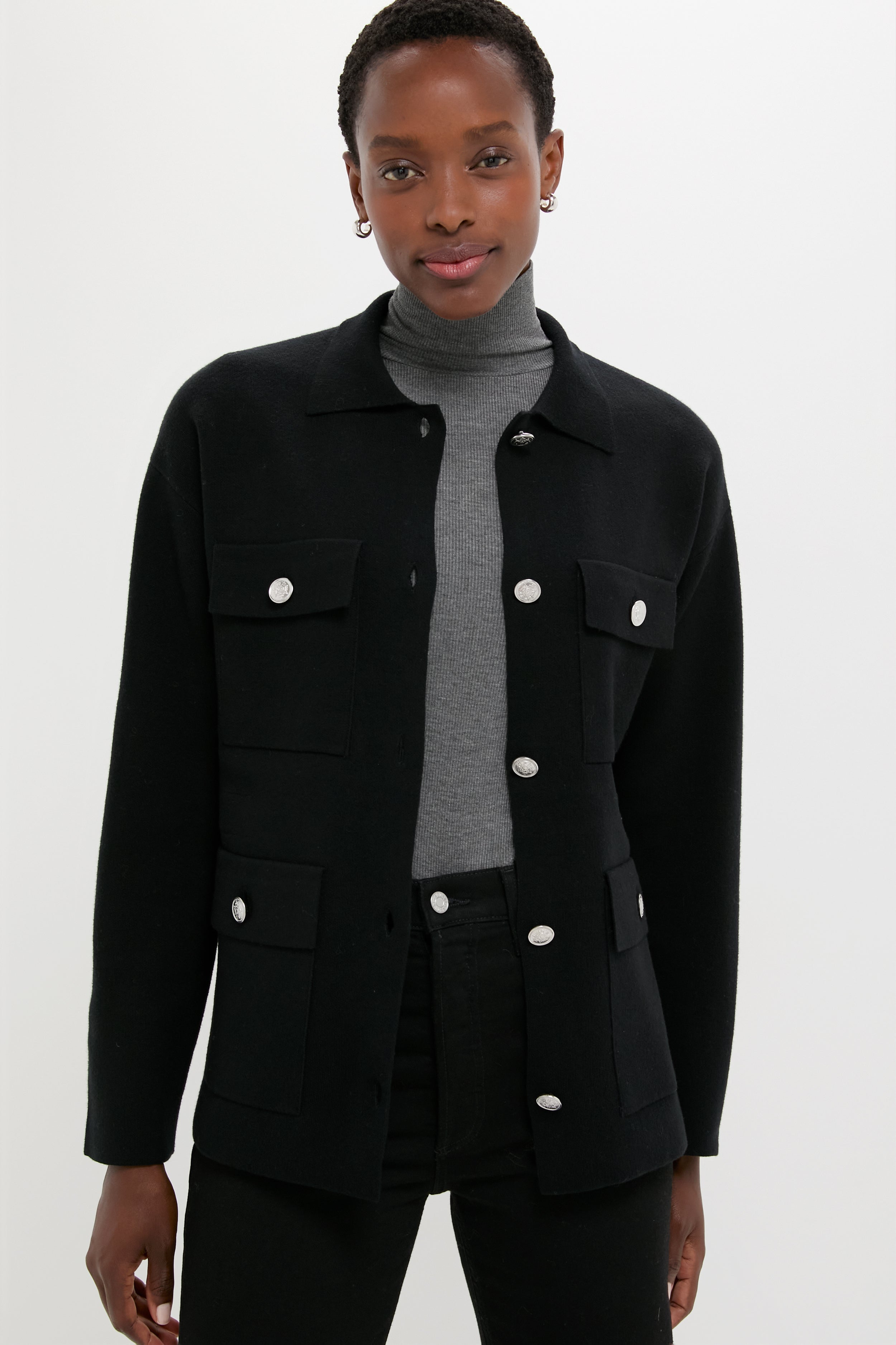 Black Cambridge Sweater Jacket | Alex Mill