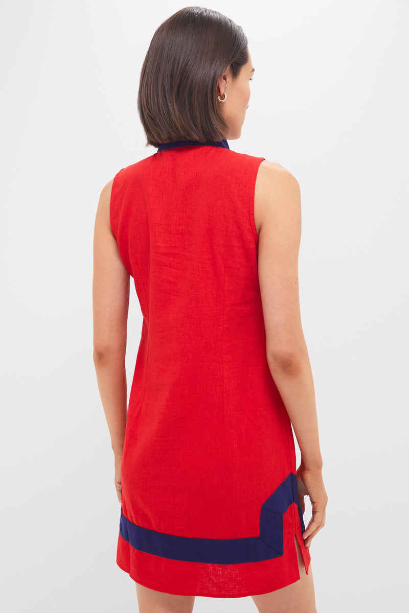 Fiery Red Sleeveless Classic Tunic