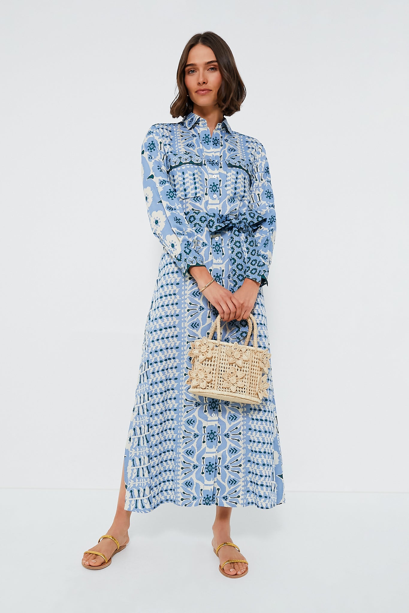 Zadie in Hydrangea Palma Maxi Dress