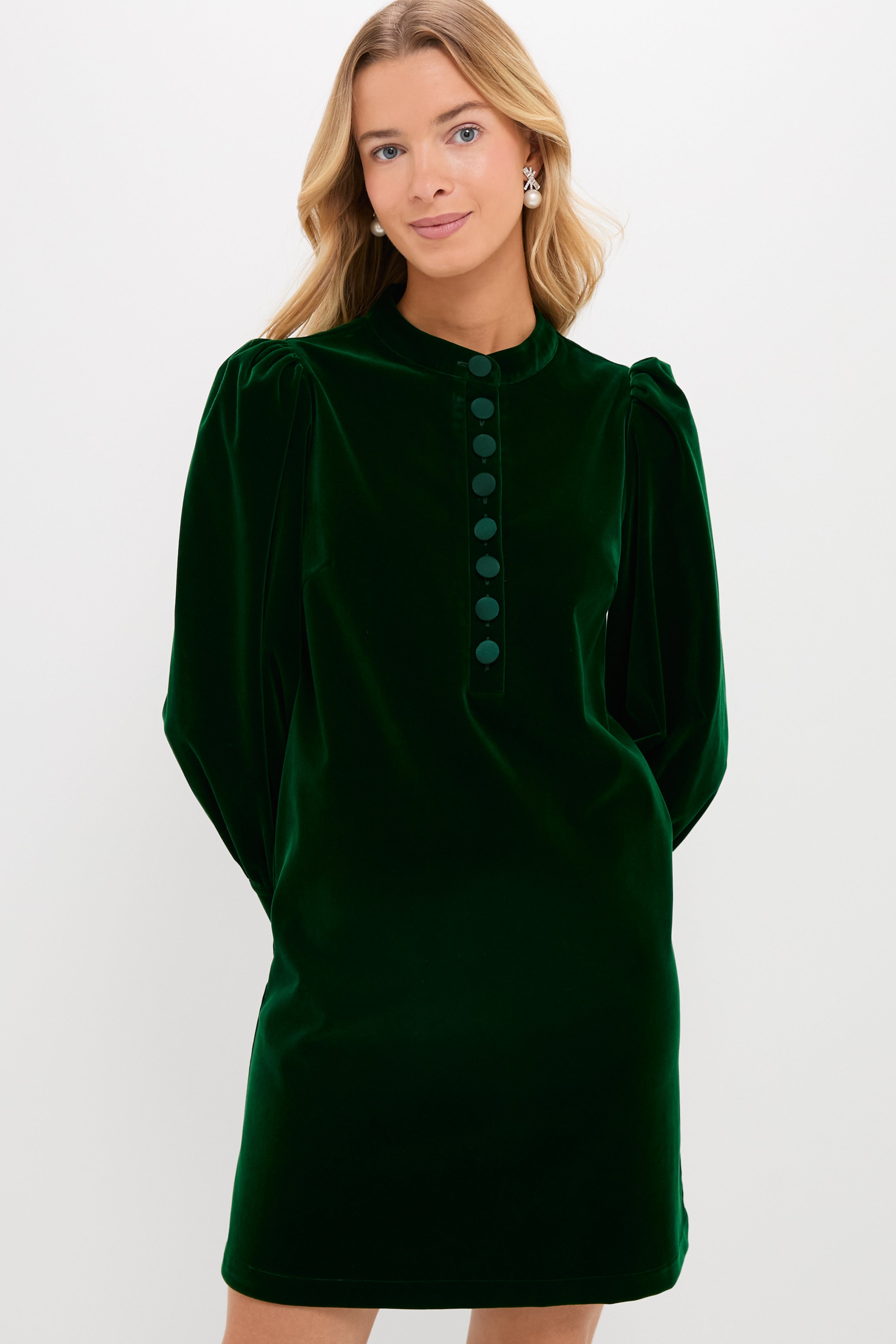 Hunter Green Velvet Samantha Dress | Pomander Place Hunter Green Velvet Samantha Dress | Pomander Place