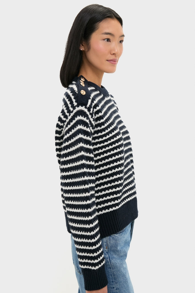 Sky Captain Cotton Wool Stripe Sweater