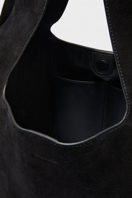 Black Suede Veronica Beard Sling Bag