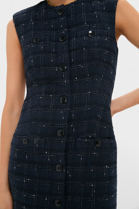 Navy and Off White Tamara Dress