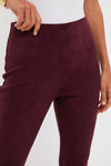 Winetasting Vegan Suede Ashford Pants showcase an effortless, classic high rise with a flattering kick flare, perfect for a fun, high-end look.
