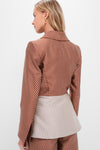 Brown and Cream Rapt Attention Blazer
