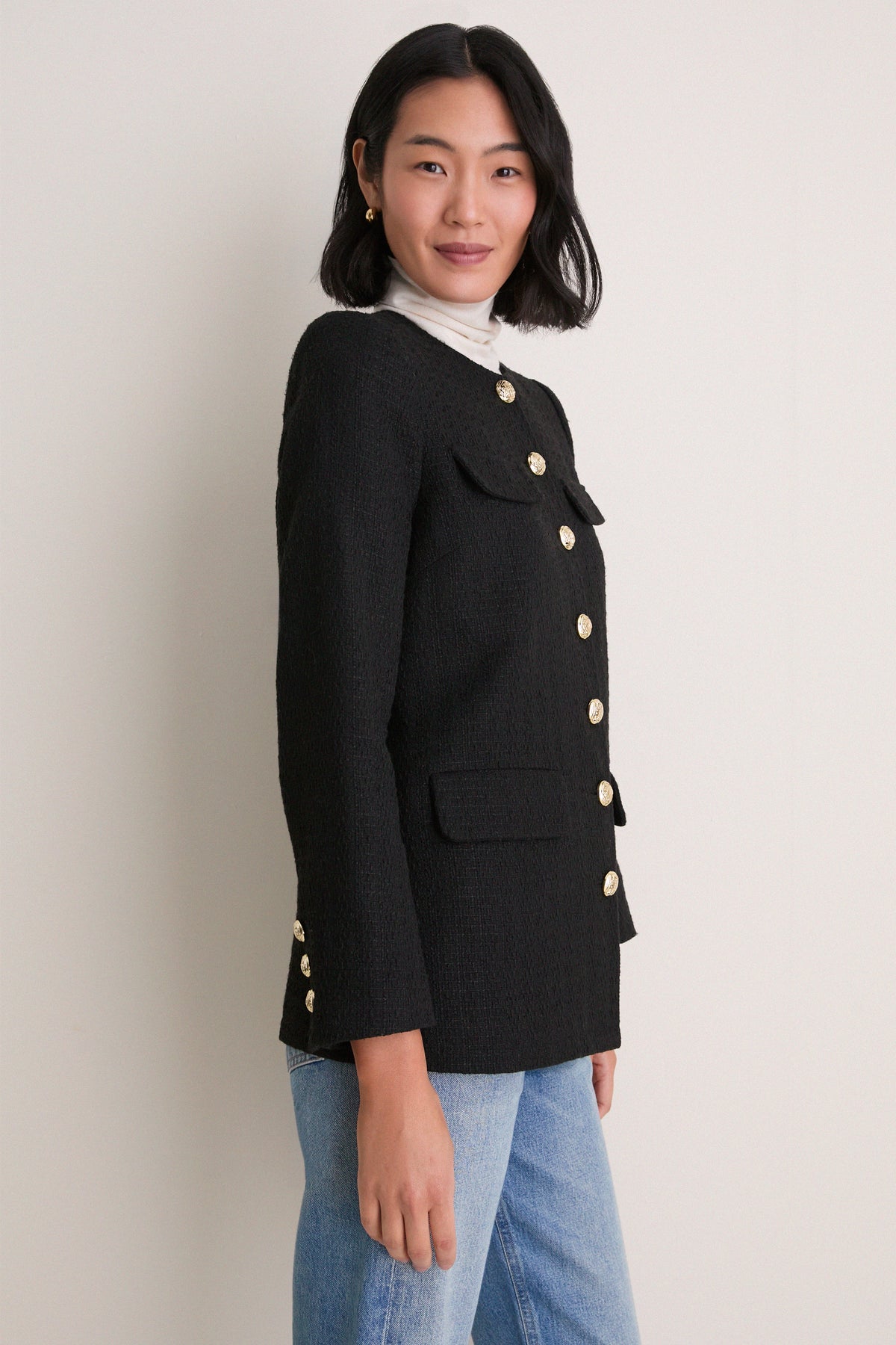 Black Tweed Jennings Jacket