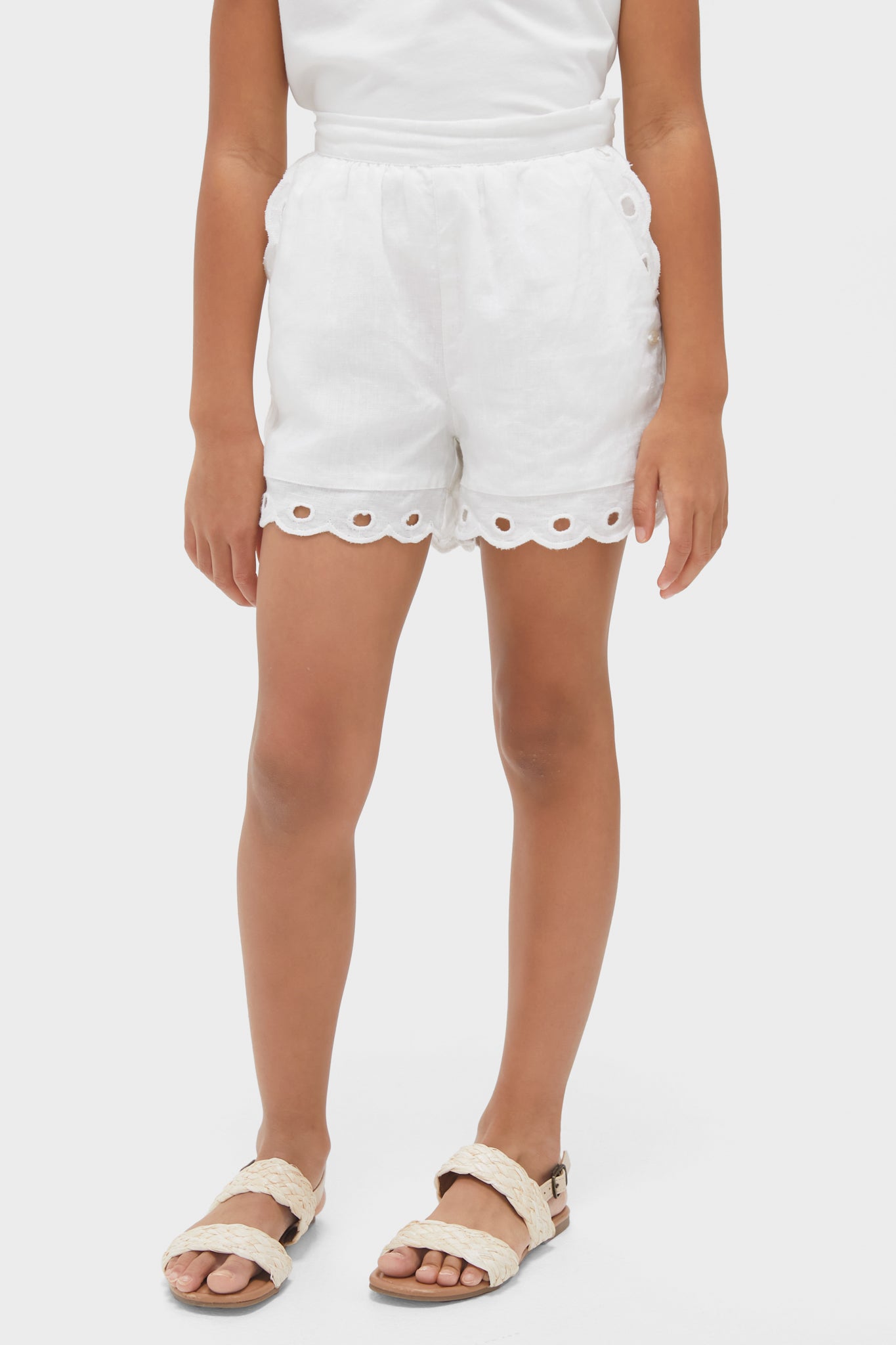 White Eyelet Shorts