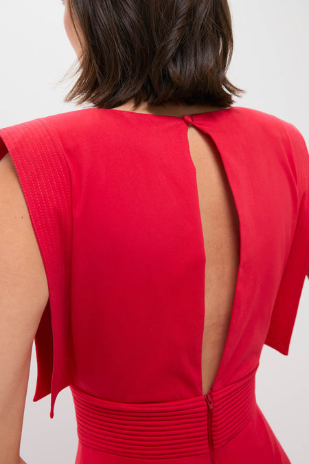 Red Lienzo Abierto Jumpsuit