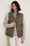 Olive Green Inez Puffer Vest