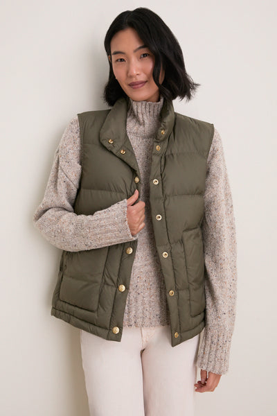 Olive Green Inez Puffer Vest | Tuckernuck