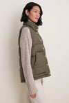 Olive Green Inez Puffer Vest