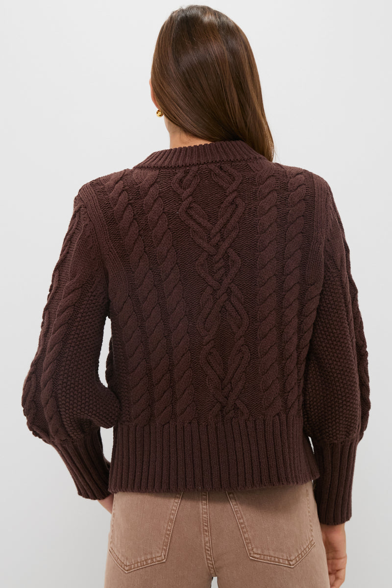 Brown Cotton Colette Cardigan